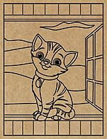 SuperCuteCat Engraved Canvas