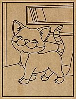 SuperCuteCat Engraved Canvas