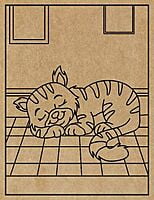 SuperCuteCat Engraved Canvas