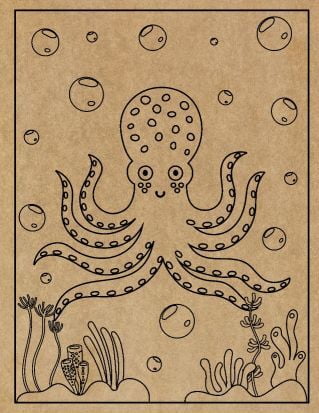 Under The Sea Engraved Canvas