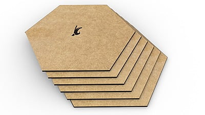 Hexagon Canvas MDF Wood Cutouts for Art & Craft Work