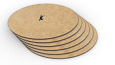 Round Canvas MDF Wood Cutouts for Art & Craft Work