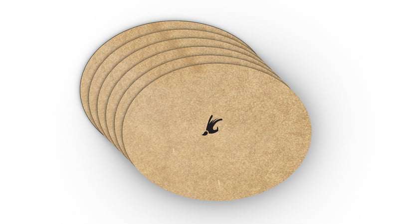 oval Canvas MDF Wood Cutouts for Art& Craft work