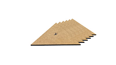 Triangle Canvas MDF Wood Cutouts for art & Craft Work